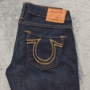 NWOT True Religion Dark Low-Rise Jeans - Size 26